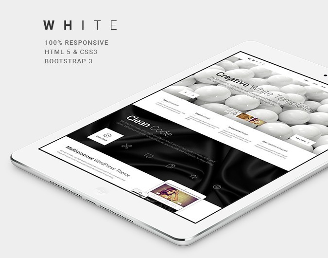 WHITE One-Page HTML Theme