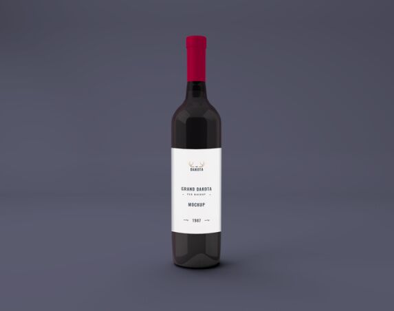 Wine Bottle PSD Mockup