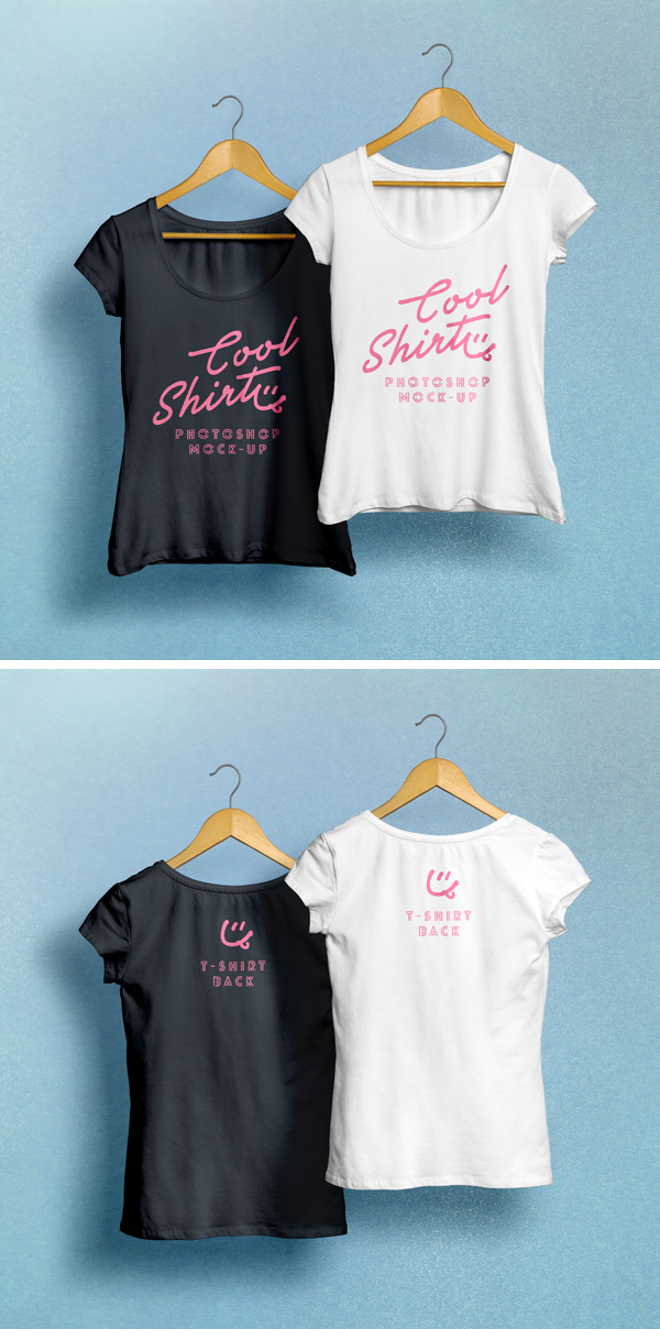 Woman T-Shirt MockUp PSD