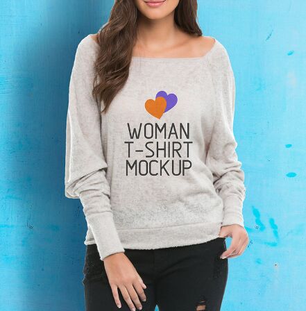 Woman T-Shirt Mockup