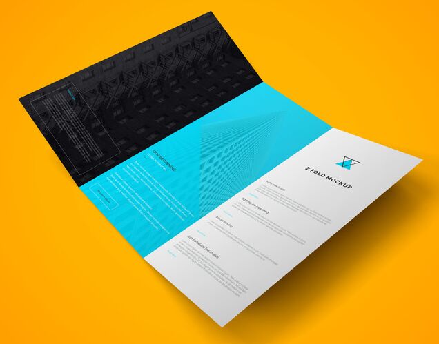 Z Fold Brochure PSD Mockup Vol.2