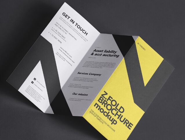 Z-Fold PSD Brochure Mockup