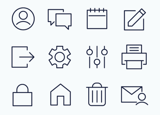 12 SVG UI Icons