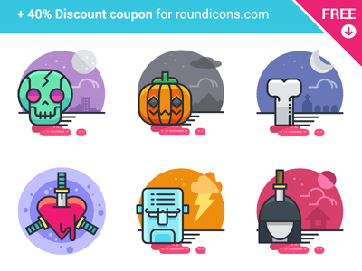 20-halloween-flat-icons-free