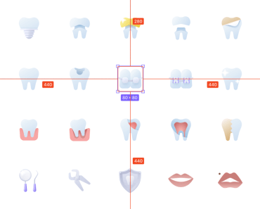 20 Smooth And Soft Dental Icons (Figma)