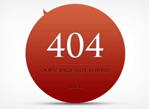 404 Error Page Design