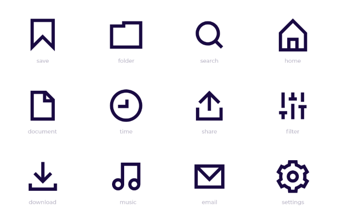 12 Simple UI SVG Icons