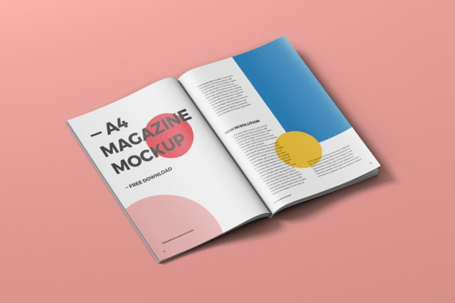 A4 Magazine Mockup Free