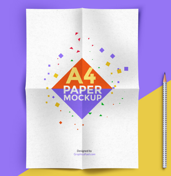 A4 Paper Mockup PSD