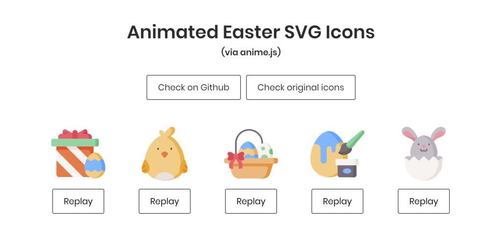 Animated Easter SVG Icons