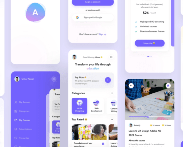 Aura E-Learning Free UI Kit