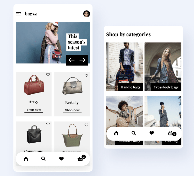 Bagzz Shopping App UI Kit