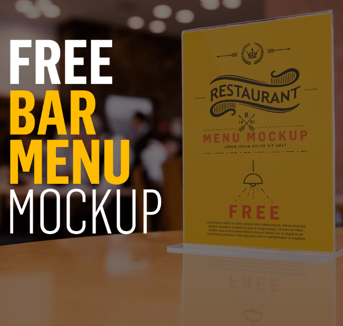 Bar Restaurant Menu Mockup