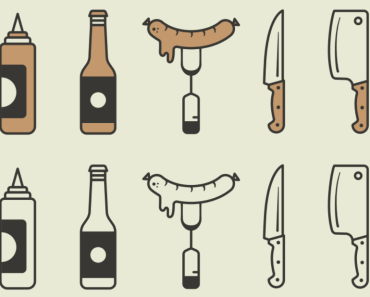 BBQ Grill Illustration Set For Adobe Illustrator