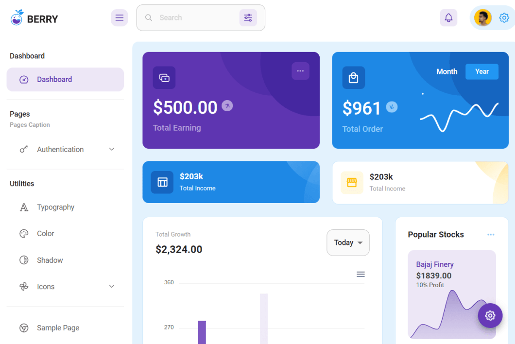 Berry Free React Material Admin Template