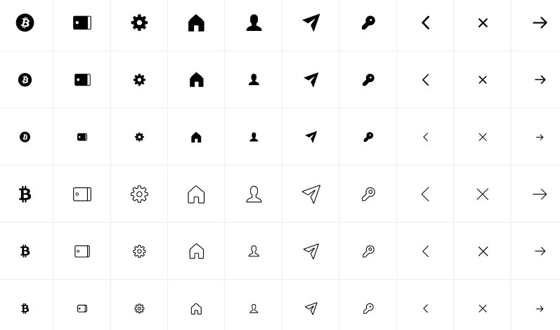 Bitcoin Icon Set