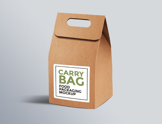 Cardboard Paper Carry Bag Mockup