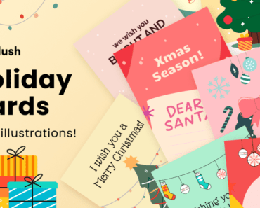 Customizable Holiday Cards With Illustrations In Figma