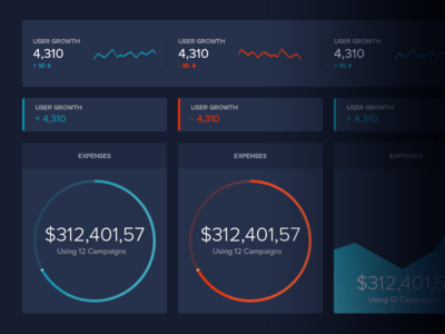 Dark Dashboard UI Freebie