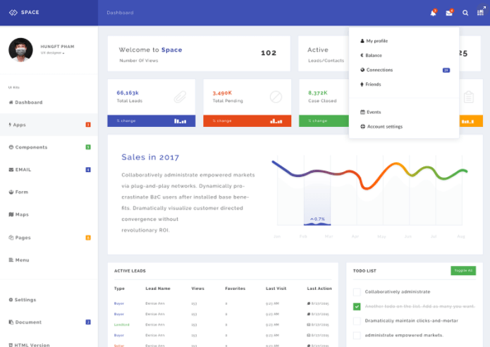 Dashboard - Free Perspective PSD Mockup Template