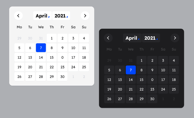 Date Picker UI Figma