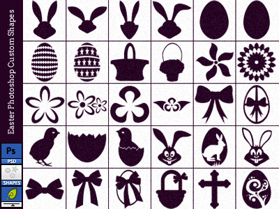 Easter Free Photoshop Custom Shapes