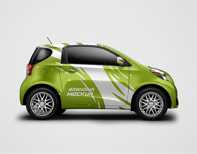 Electric Car Mockup free PSD