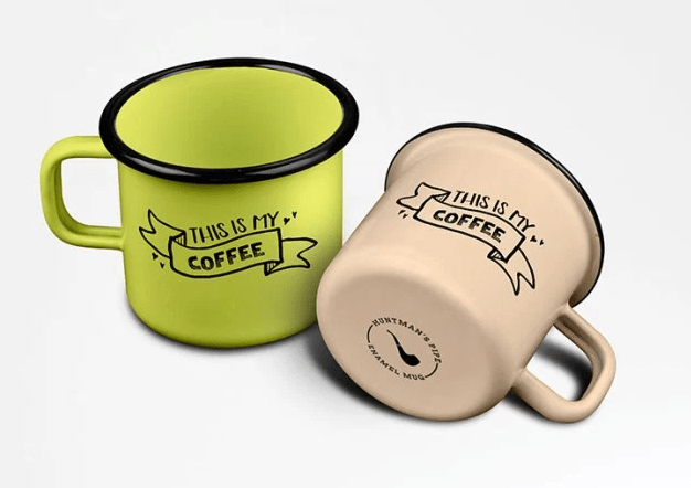 Enamel Mug PSD MockUp