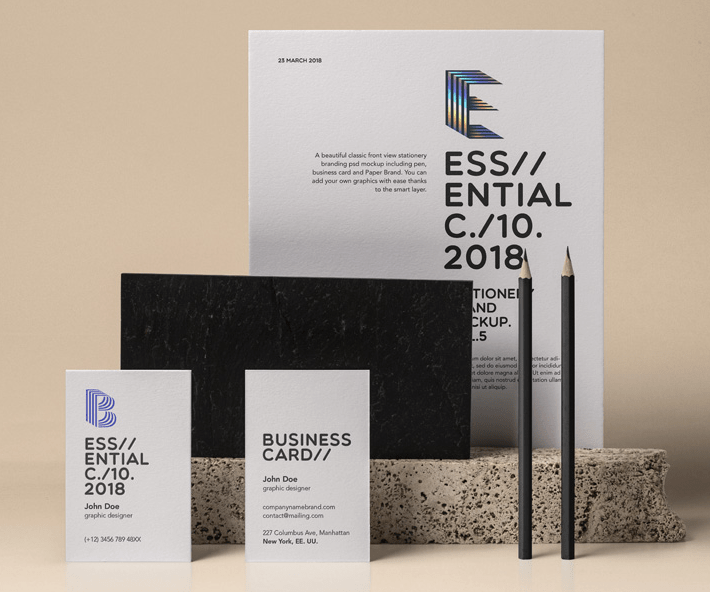 Essential Stationery Psd Mockup Vol5