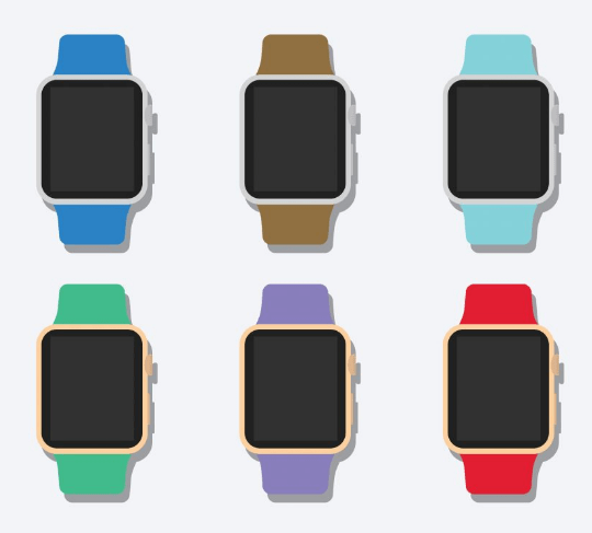 FLAT 2D APPLE WATCH MOCKUP