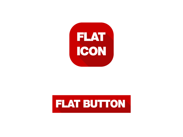 Flat design vector icon + text button