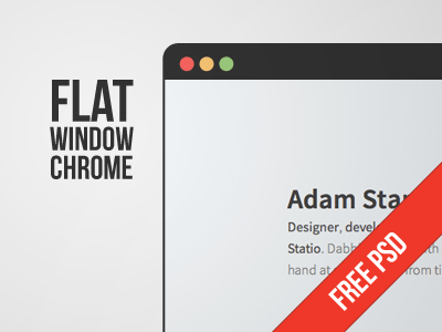 Flat Window Chrome PSD
