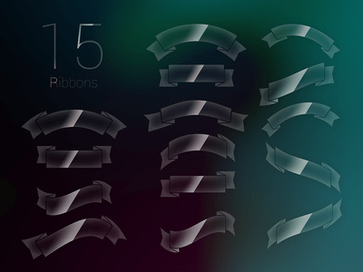 Free 15 Ribbons PSD 02