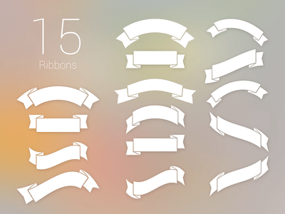 Free 15 Ribbons PSD