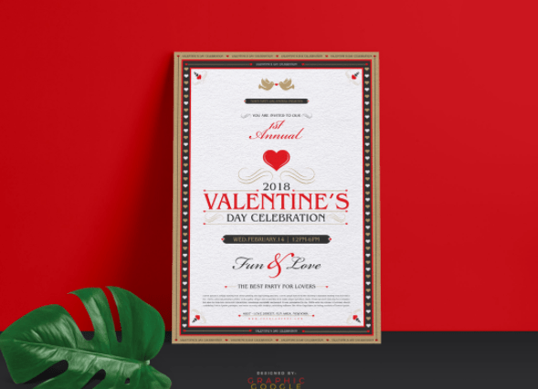 Free 2018 Valentine Flyer Template