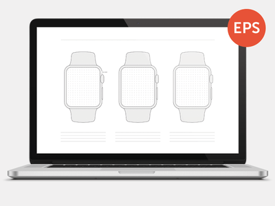 Free Apple Watch Wireframe Template