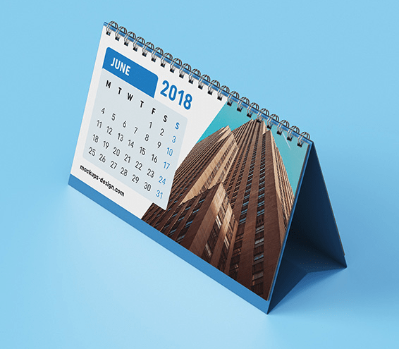 Free desk calendar mockup