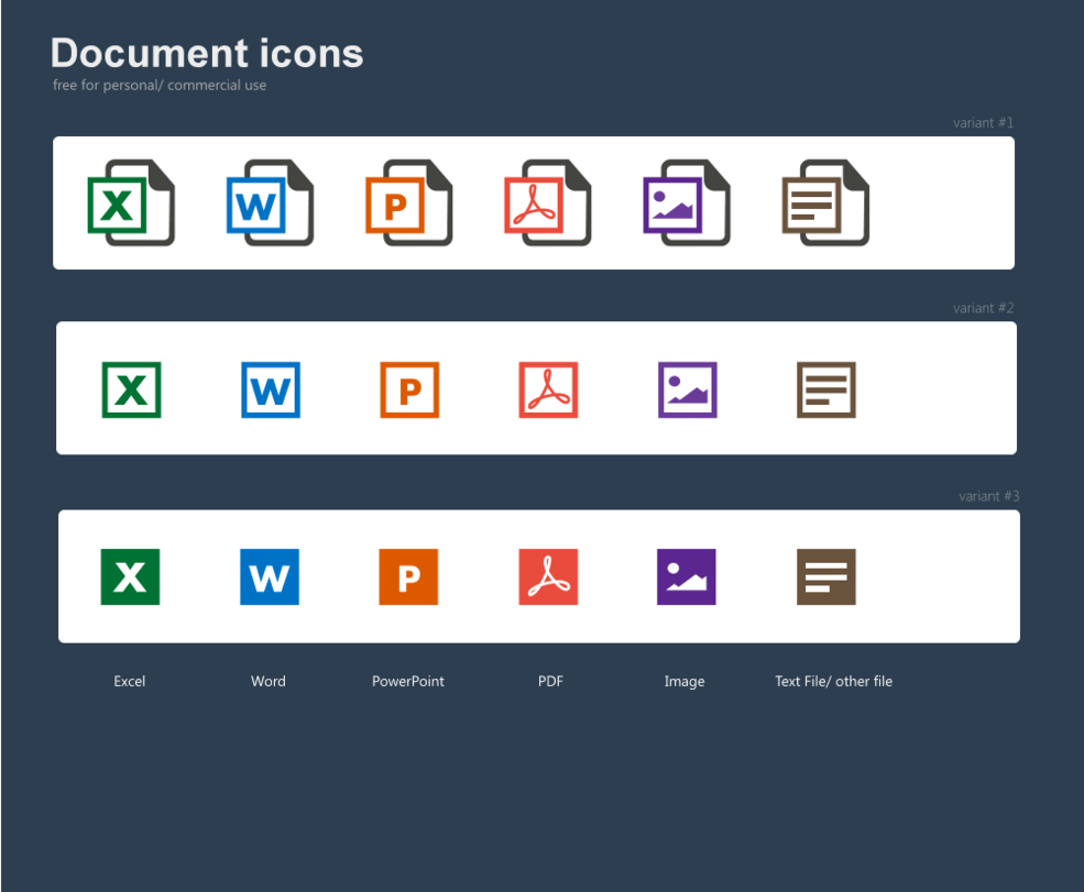 Free document icons
