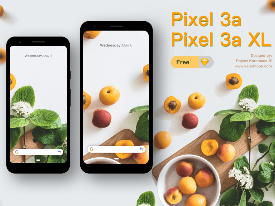 Free Google Pixel 3a & 3a xl Mockup