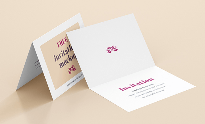 Free invitation mockup