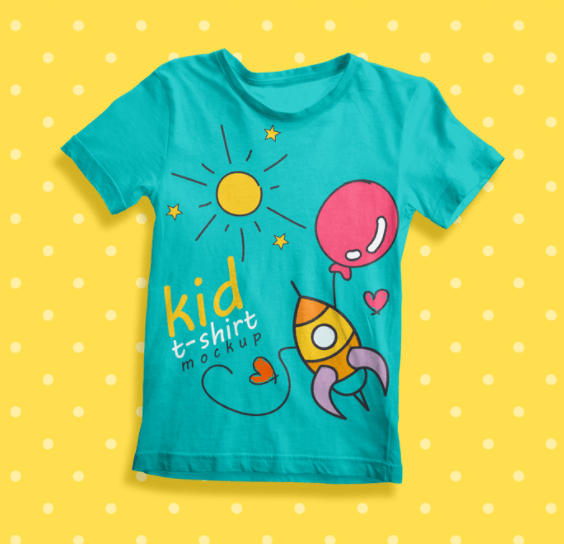 Free Kid t-Shirt Mockup PSD