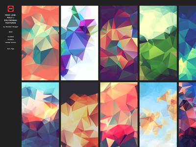 Free low-poly polygonal textures website