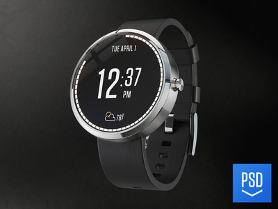 Free Moto 360 Mockup