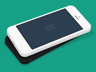 FREE PSD - Flat iPhone 5 3D MockUp