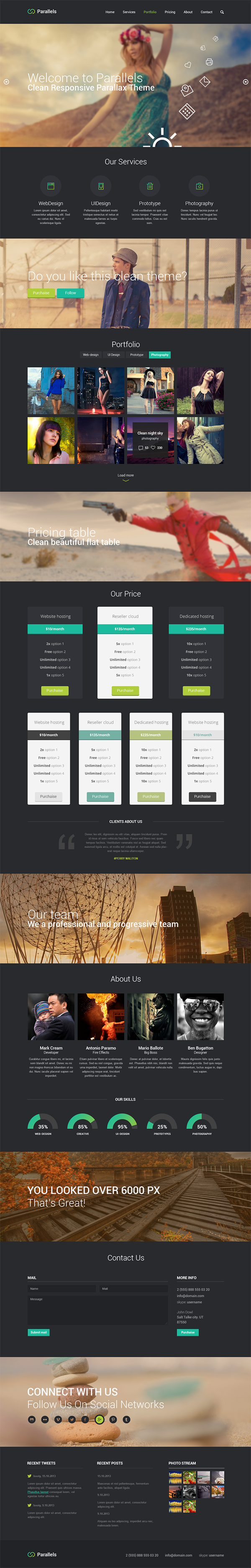 Free PSD Responsive Template