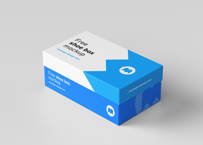 Free shoe box mockup