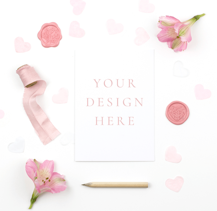 FREE Valentine's card Mockup