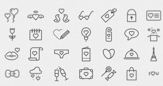 Free Valentine's Day icon set