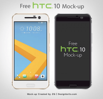 Free Vector HTC 10 Smartphone Mockup in Ai & EPS Format