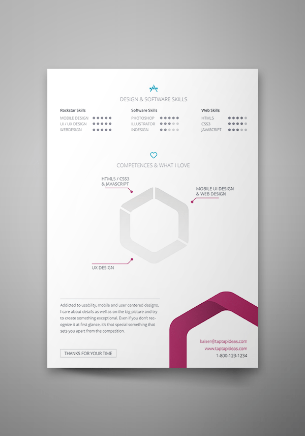 Free Vita Resume (InDesign Template)